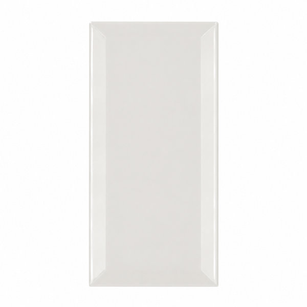 Blanco Mate 4" x 8" White Beveled Subway Wall Tile