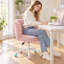 Chaise de bureau à domicile avec tissu en laine d'alpaga haut de gamme-1386789294
