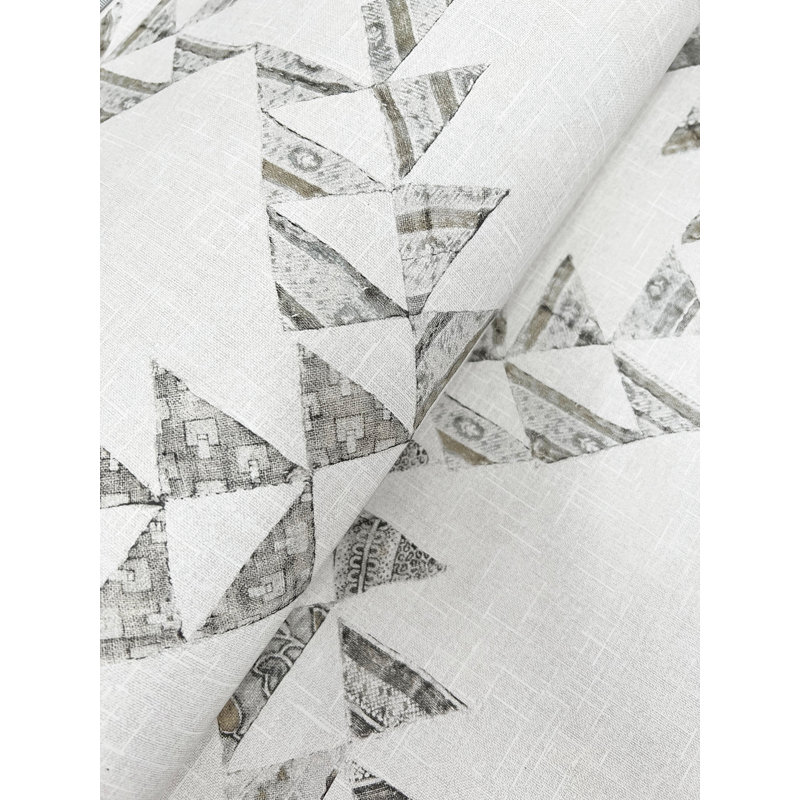 Papier peint courtepointe Scrap, Gris