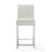 Element Modern Vegan Leather Upholstered Stainless Steel Counter Stool in Pearl White-99078613-90542476