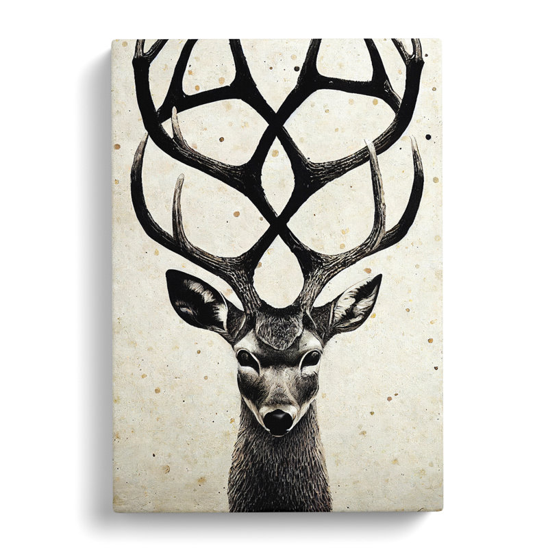 Deer Abstract Design Vol.2 - Wrapped Canvas, 60cm H x 40cm W x 3cm D