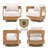 Outdoor Patio Swivel Chair With Cushions-122570630