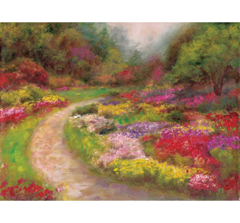 Toile tendue avec châssis Lark Manor ™ Bailey, Carol, titre: Butchart Gardens, H 36 po x l 47 po
