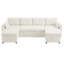 Canapé-lit modulaire moderne en U avec canapé-lit de 107 po avec amplement d'espace de rangement et ports USB pour le salon, beige-1917208802
