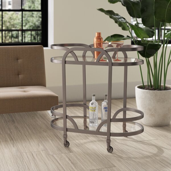 17 Stories Metal Bar Cart | Wayfair