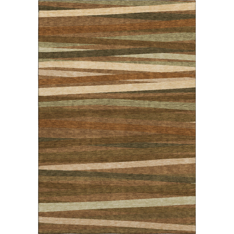 Premium Machine Washable Naglee AMF997 Stripes Rug, Rectangle 10' x 14'