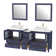 Karson 72'' Double Bathroom Vanity with Engineered Marble Top with Mirror