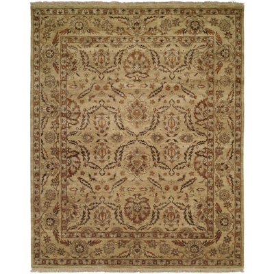Wool Oriental Area Rug in Beige