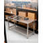 Table de travail commerciale pliante en acier inoxydable avec tablette ， 48 x 30 pouces Table de travail portative pour la cuisine,