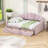 Full 2 Drawers Upholstered Daybed with Elegant Curved Arms-319797312