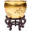 16" Gold Lacquer Fishbowl - Cranes-1065951726