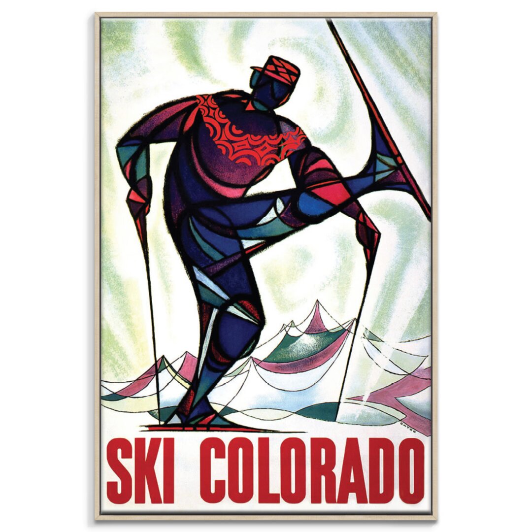 Leinwandbild Ski Colorado, Grafikdruck