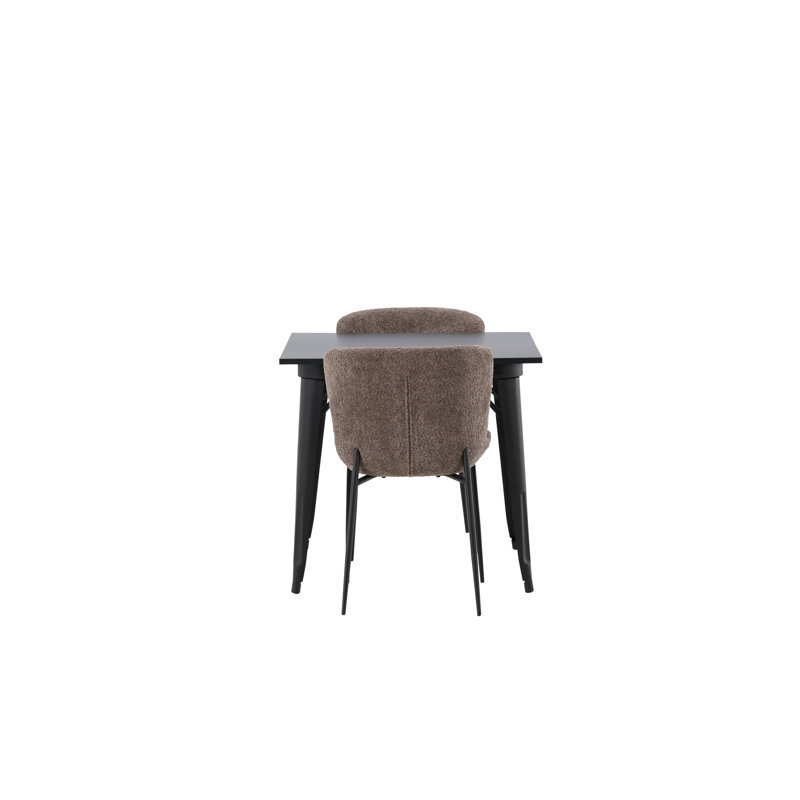 Trejo 2 - Person Dining Set, Dark Grey, Dark Grey