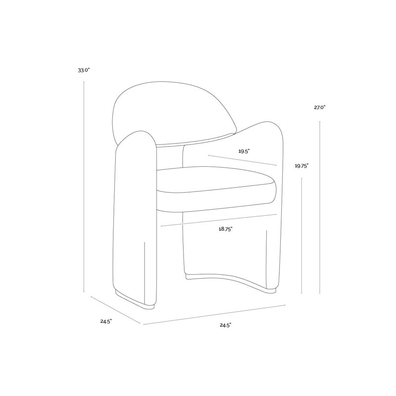 Snowden Upholstered Arm Chair, Noah Ecru