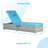 Outdoor Chaise Lounge Chair, Patio Chaise Lounge with 5-Position Backrest, Rattan Outdoor Lounge Chair with Cushion for Poolside, Backyard, Garden-1387977239