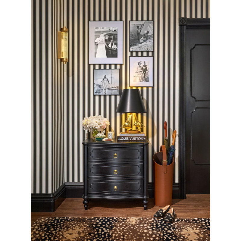 Piano Stripe | Wallcovering, Ebony