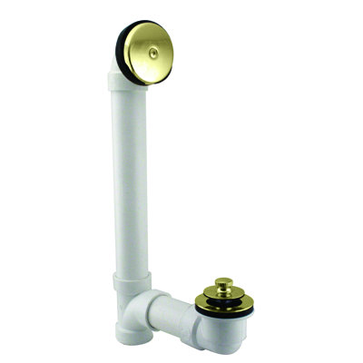 1-1 / 2 x 12 sch. Ensemble de drain de baignoire 40 pieds en PVC avec trop-plein à un trou