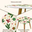 Ensemble de 2 tables basses gigognes triangulaires modernes, décorées de nœuds et de branches de pin pour Noël. Style du milieu du siècle, style empilable. Petite table d'appoint idéale pour le salon, la chambre à coucher ou un appartement. Décoration intérieure.-2124554549-2124554572