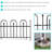 Corsair 30.5'' H x 37.5'' W Steel Decorative Border Fence With Posts