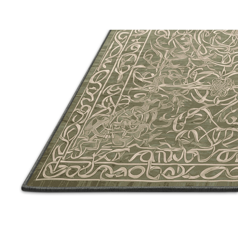 Tapis brun soyeux et moelleux, Rectangle 7 pi x 9 pi