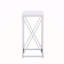 Table d'appoint blanc brillant et chrome