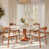 Plateau en travertin / base en noyer / chaises en