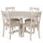 Ensemble de table de salle à manger moderne pour 4 personnes, table ronde et 4 chaises de cuisine, ensemble de table de cuisine 5 pièces pour salle à manger, coin repas, coin repas-1769479491