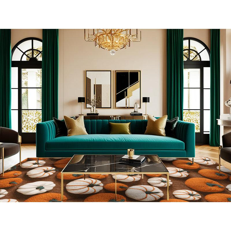  Tapis lavable de citrouilles d'automne, Tapis de couloir 2 pi x 4 pi