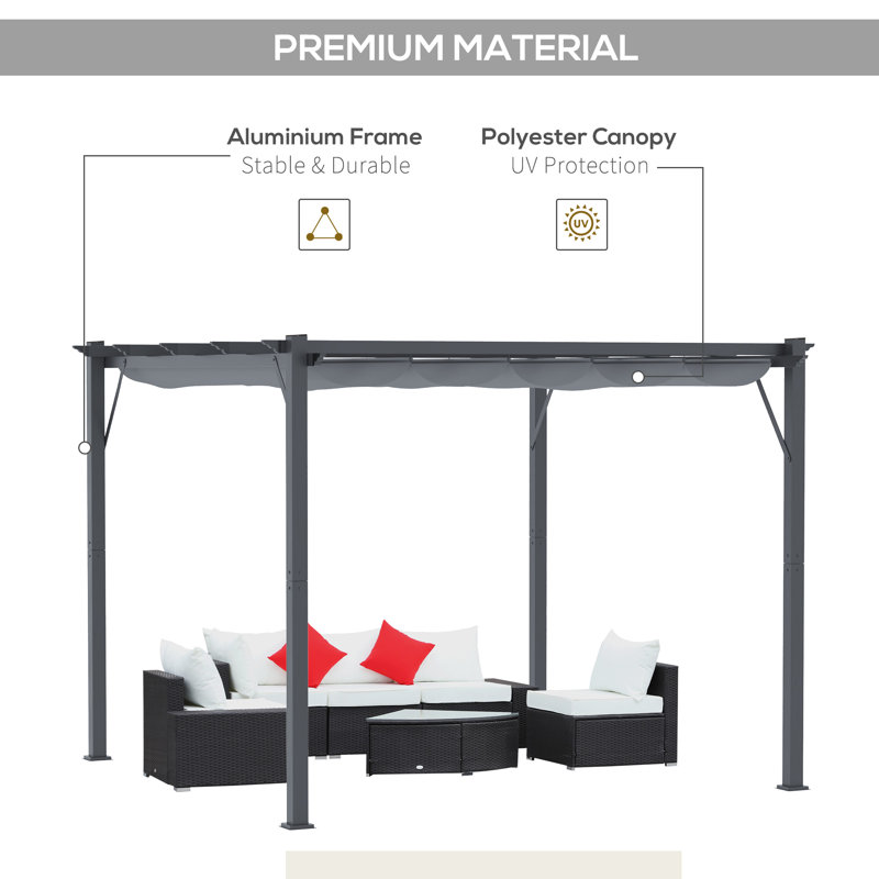 Aaliyahrose 3m x 3m Aluminum Pergola