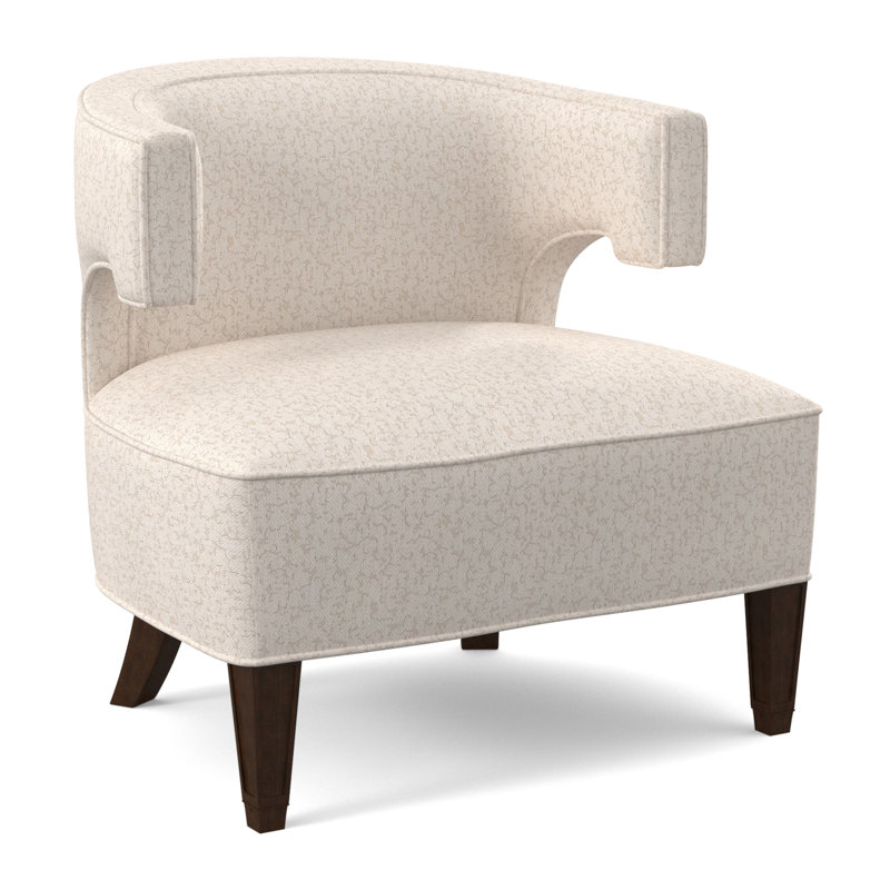 Laurel Barrel Chair, American Walnut, Sunny Linen