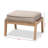 Benny Rectangle Upholstered Ottoman in Antique Oak, 14.15'' H X 21.5'' W X 18'' D