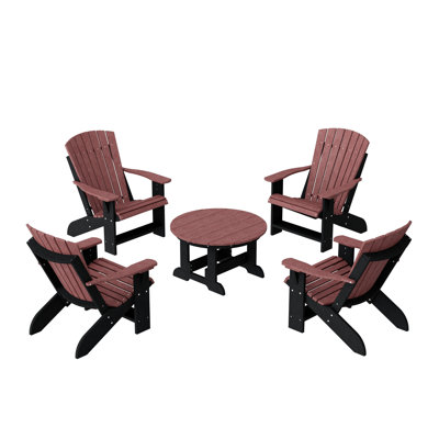 Ensemble de conversation de chaise Adirondack 5 pièces Heritage