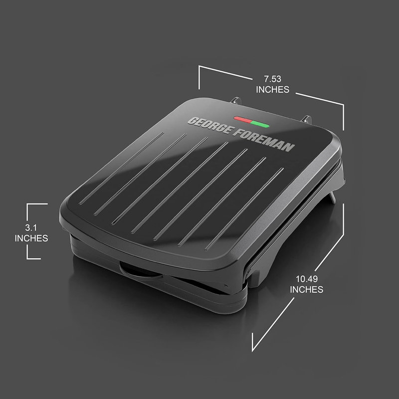 George Foreman 2-Serving 40 Sq. Po Gril d'intérieur électrique Classic
