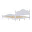 Structure de très grand lit avec tête de lit, lit plateforme en bois de style rétro avec support à lattes de bois, structure de lit très grand sans sommier, assemblage facile-131248468