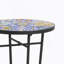 Table d'appoint de patio, colorée et noire