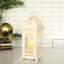 38Cm White Metal Candle Holders with Glass
