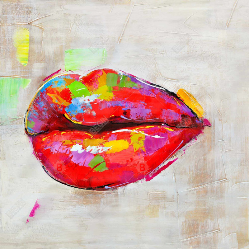 «Colorful Lips» sur toile