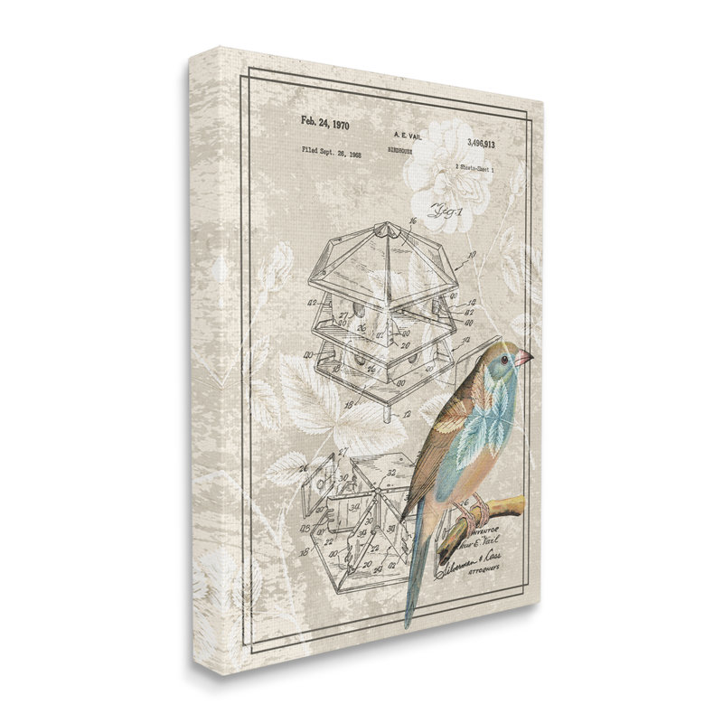 Oiseau bleu par Daphne Polselli, Toile tendue, H 30 po x l 24 po