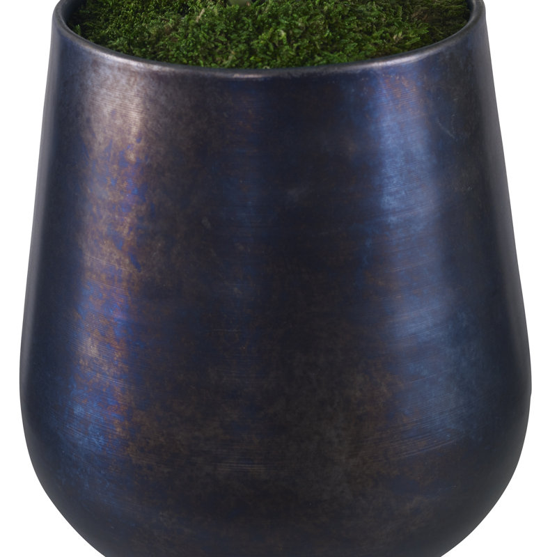 18'' Faux Calla Lily Plant in Metal Pot