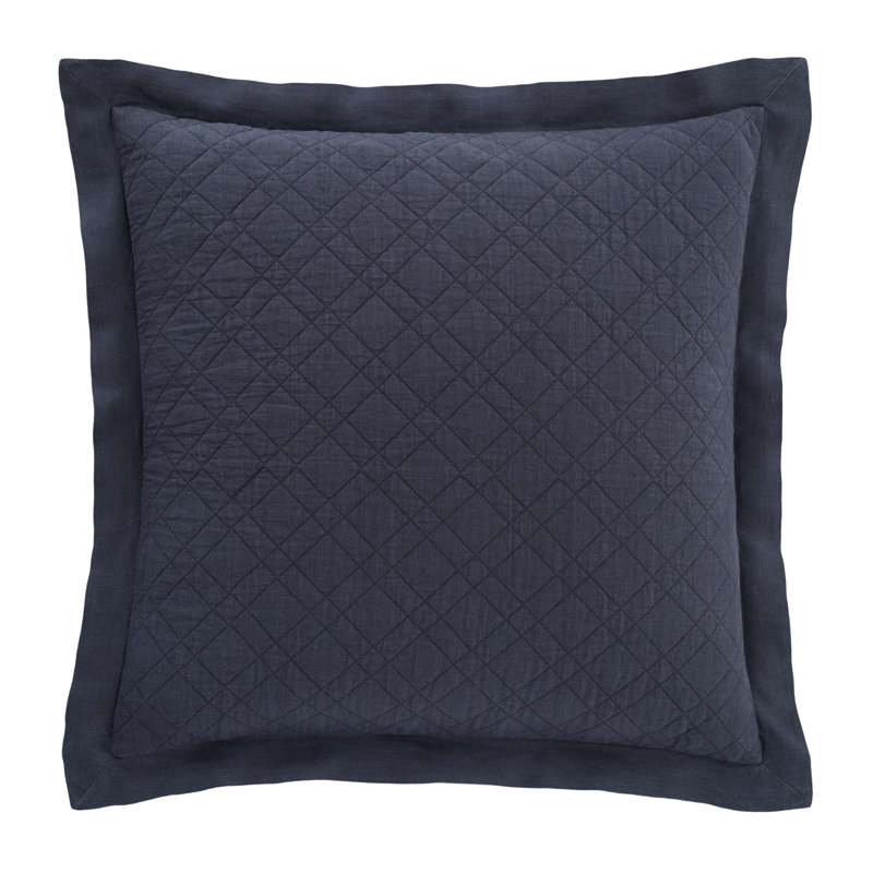 Washed Linen Quilted Sham, Natural, Standard