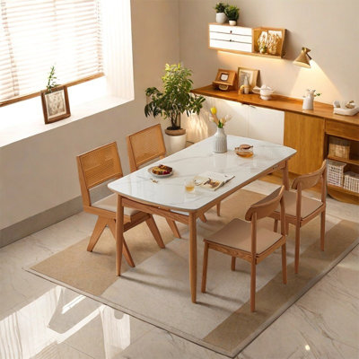 Simple modern rockplate dining table sets