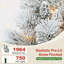  Arbre de Noël enneigé artificiel pré-éclairé avec branches en PVC, lumières, aiguilles de pin, décor des Fêtes-706235345