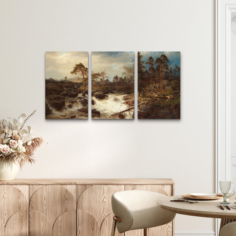 3 Panel Wall Art Set - Marcus Jules 'Masters 4' Canvas Wall Art for Living Room, Bedroom, or Office Decor by 