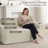 Boneless 61'' W Oversized Foam Sofa Loveseat with Pillows, Compression Corduroy 2-Seater Sofa Upholstered Couch with 2 Cup Holders for Living Room, Bedroom, Apartment, Office-127360621