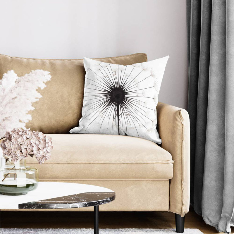 Dandelion - 20"x20" Throw pillow cover - Poly twill - Print on demand, 20" x 20"