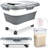 Rice Storage Containers, Collapsible 20 To 30Lbs Food Storage Bin Dispenser With Rolling Wheel And Clear Airtight Lid, BPA Free Flour, Sugar, Cereal And Dog Cat Pet Food Containers