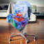 Coussin décoratif à fleurs bleues et coquelicots bleus