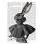 Art sur toile tendue Trinx Fab Funky Gallery, titré: Rabbit with Feather Collar-87967560