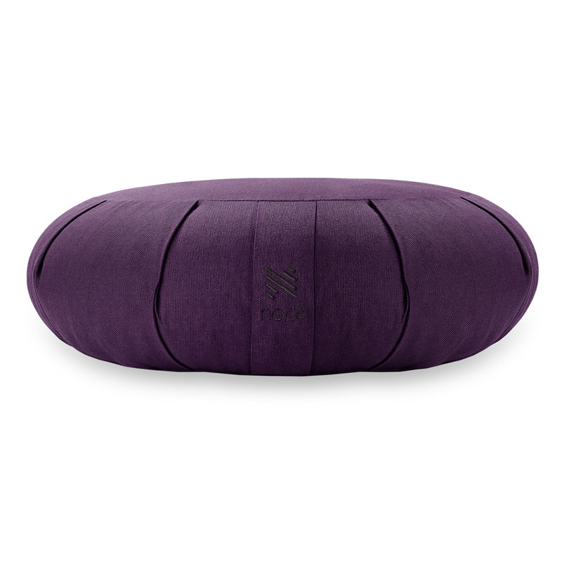 15" x 5" Round Floor Pillow and Meditation Bolster, Purple