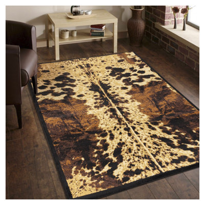 8x10 Southwest Style Black Polypropylene Area Rug - Stain Resistant, Pet & Kid Friendly for High Traffic Spaces